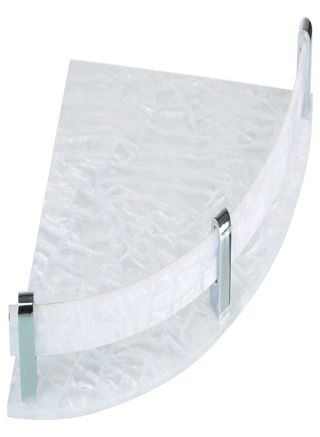 STIMULUS Bathroom Corner Shelf | Acrylic Wall Storage Oreniser Kitchen Shelves (White) (Pack of 3) (12x12 Inch | 30x30 cm) - Image 3